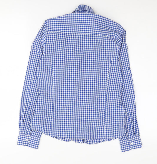 Brook Taverner Women's Blue Check Button-Up Shirt Size 6