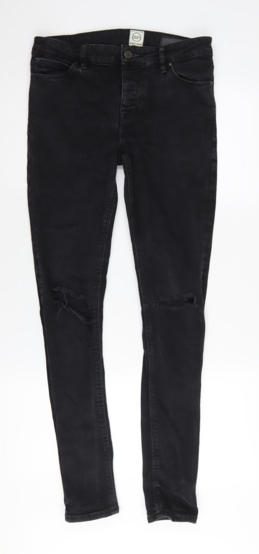 Additional front view of ASOS Women's Black Skinny Jeans L Slim Fit Denim