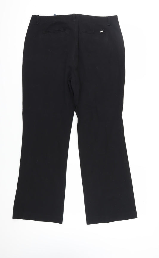 Tommy Hilfiger Women's Black Trousers, Size 14