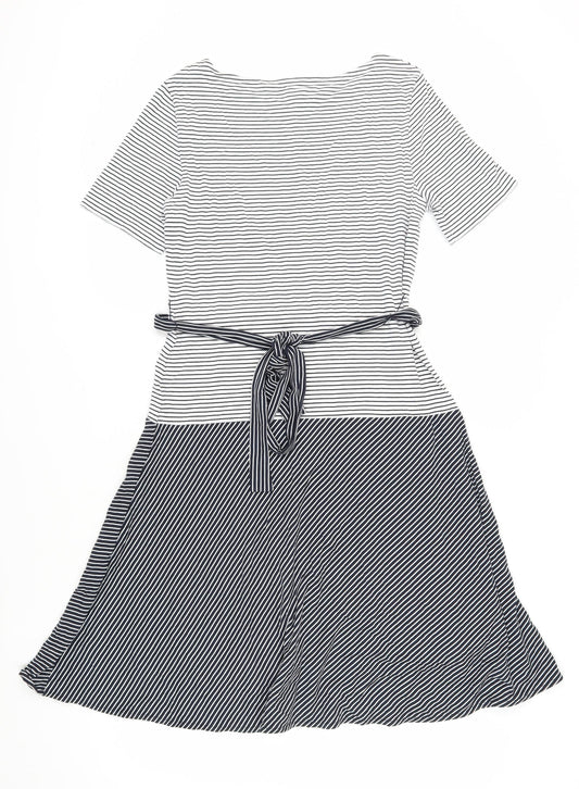 L.K. Bennett Striped A-Line Dress Women Size 12