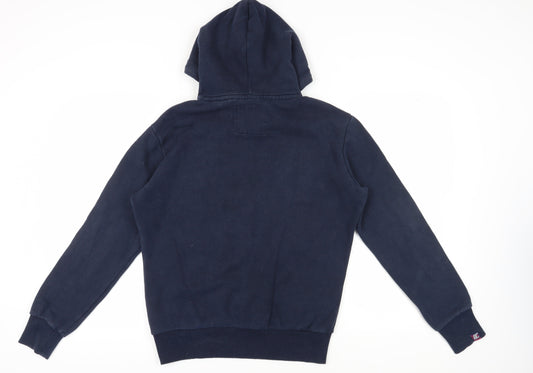 Superdry Men's Blue S Pullover Hoodie, Logo Accent