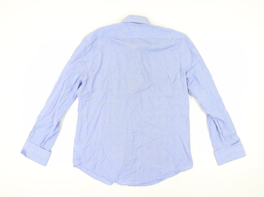 Mens UK Collar Size 16 Hammond & Co. Smart Blue Dress Shirt