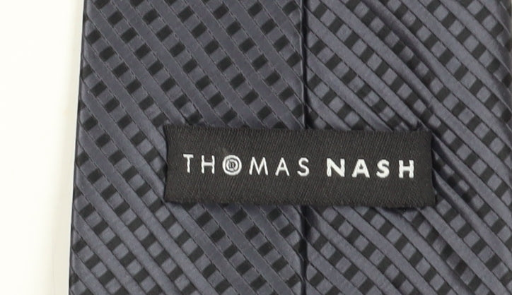 Thomas Nash Men's Black Geometric Tie