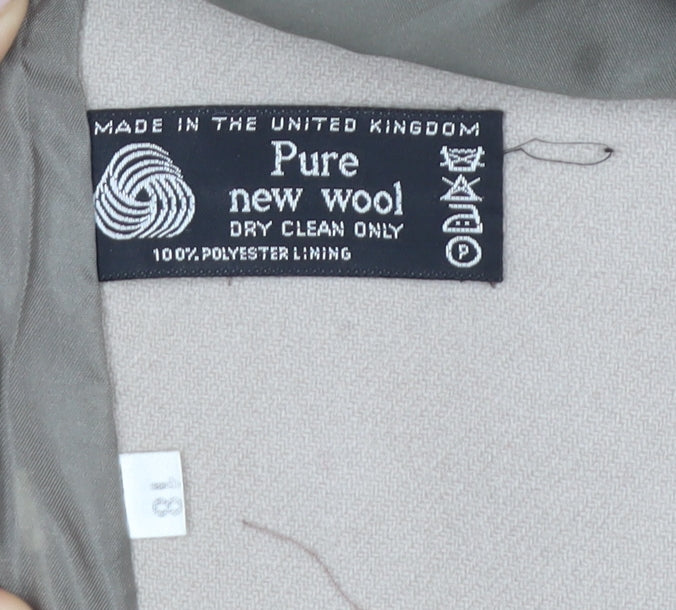 Windsmoor Beige Women's Blazer, Single-Breasted Wool, 18