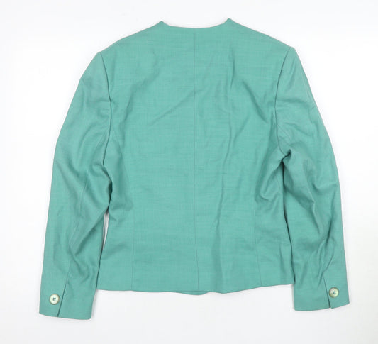 Womens UK Size 8 Viyella Regular Green Blazer