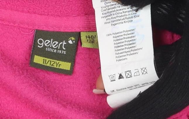 Gelert Girls Pink Full Zip Fleece Hoodie – Size L, Autumn/Winter Essential