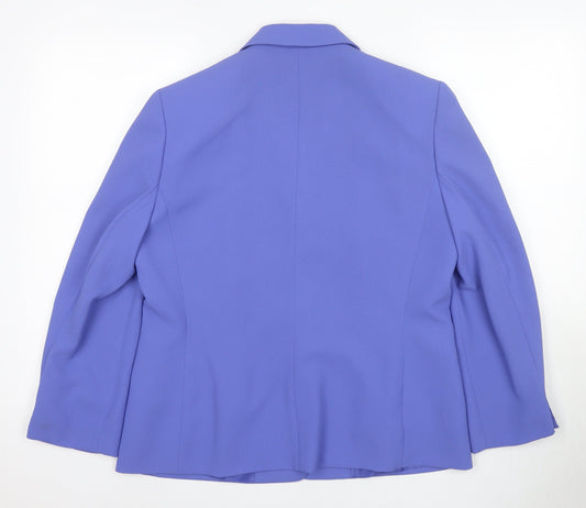 Jacques Vert Women's Blue Blazer UK 14 Formal