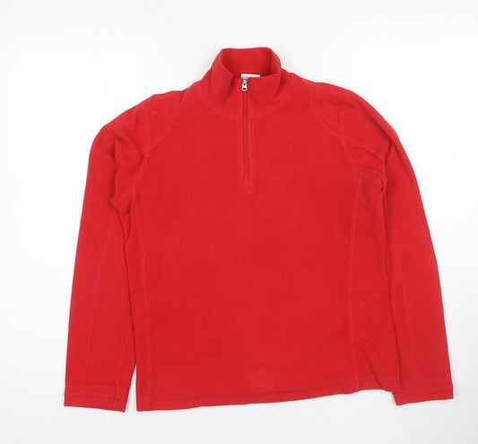 Womens UK Size S Columbia Red Pullover Hoodie
