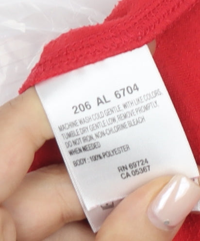 Columbia Women's Red Fleece Pullover Hoodie S