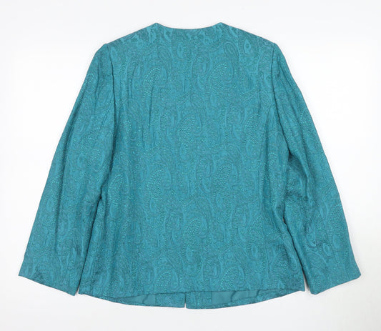 Eastex Women's Green Suit Jacket Size 10 Paisley