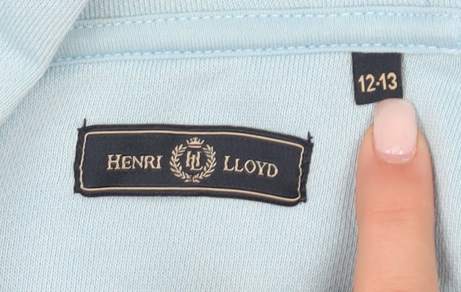 Henri Lloyd Boys Blue Full Zip Hoodie Size 12-13