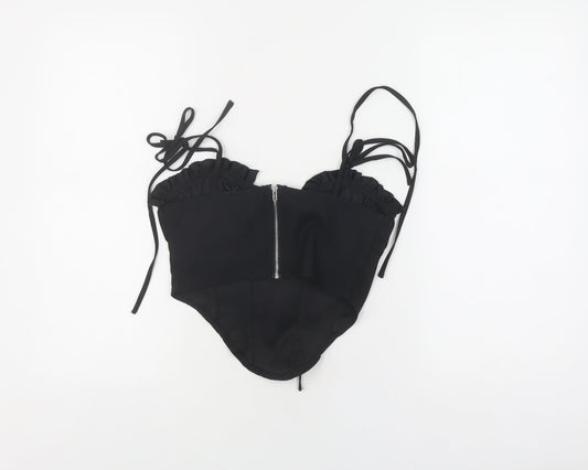 Womens UK Size 6 PRETTYLITTLETHING Black Camisole