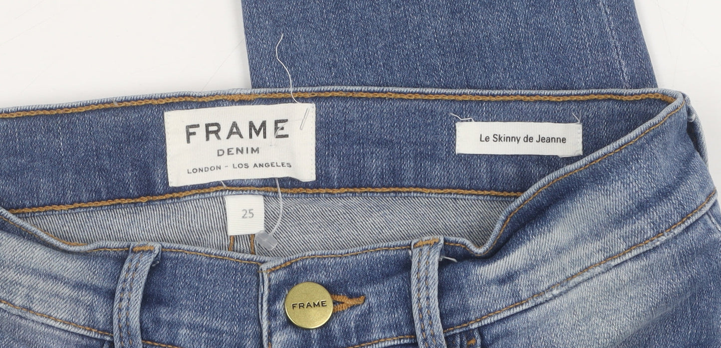 Womens UK Size 25 FRAME Slim Fit Skinny Blue Jeans