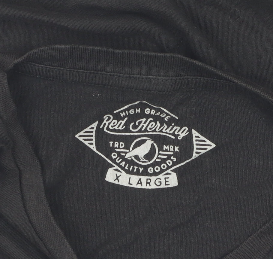 Red Herring Men's Black XL Crew Neck T-Shirt