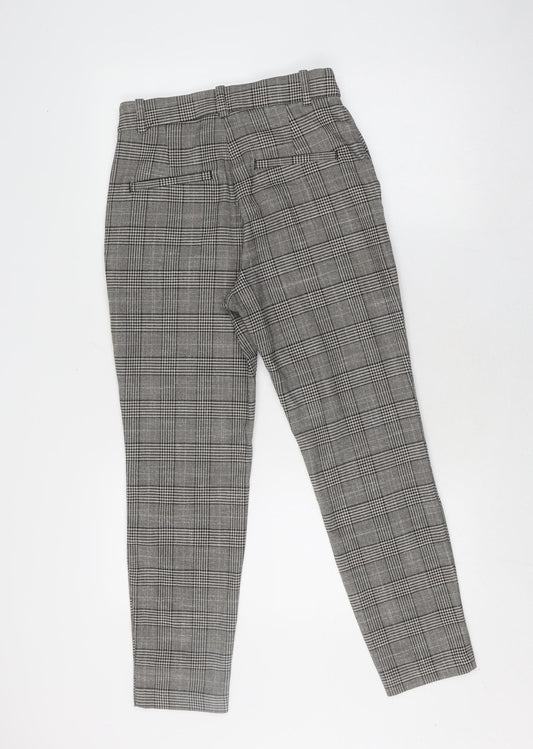 Womens UK Size 8 H&M Regular Fit Cropped Grey Trousers