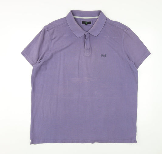 Additional front view of Jasper Conran Purple 2XL Polo Short Sleeve unisex