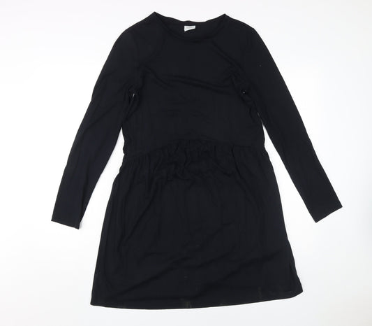 Additional front view of Jacqueline de Yong Women's Black Long Sleeve Dress