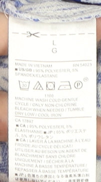 Banana Republic Women's Blue Geometric Tank Dress L