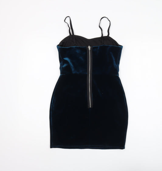 Topshop Women’s Blue Bodycon Dress Size 10