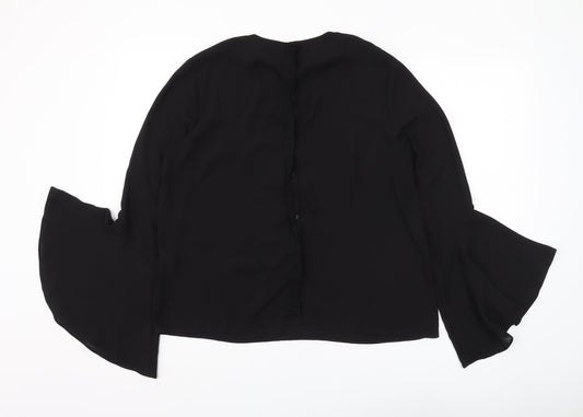 Womens UK Size 14 Warehouse Black Blouse