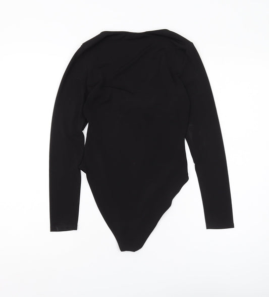Topshop Women's Black Bodysuit, Size 6, Long Sleeve