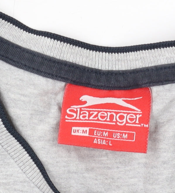 Slazenger Men's Grey Crew Neck T-Shirt M