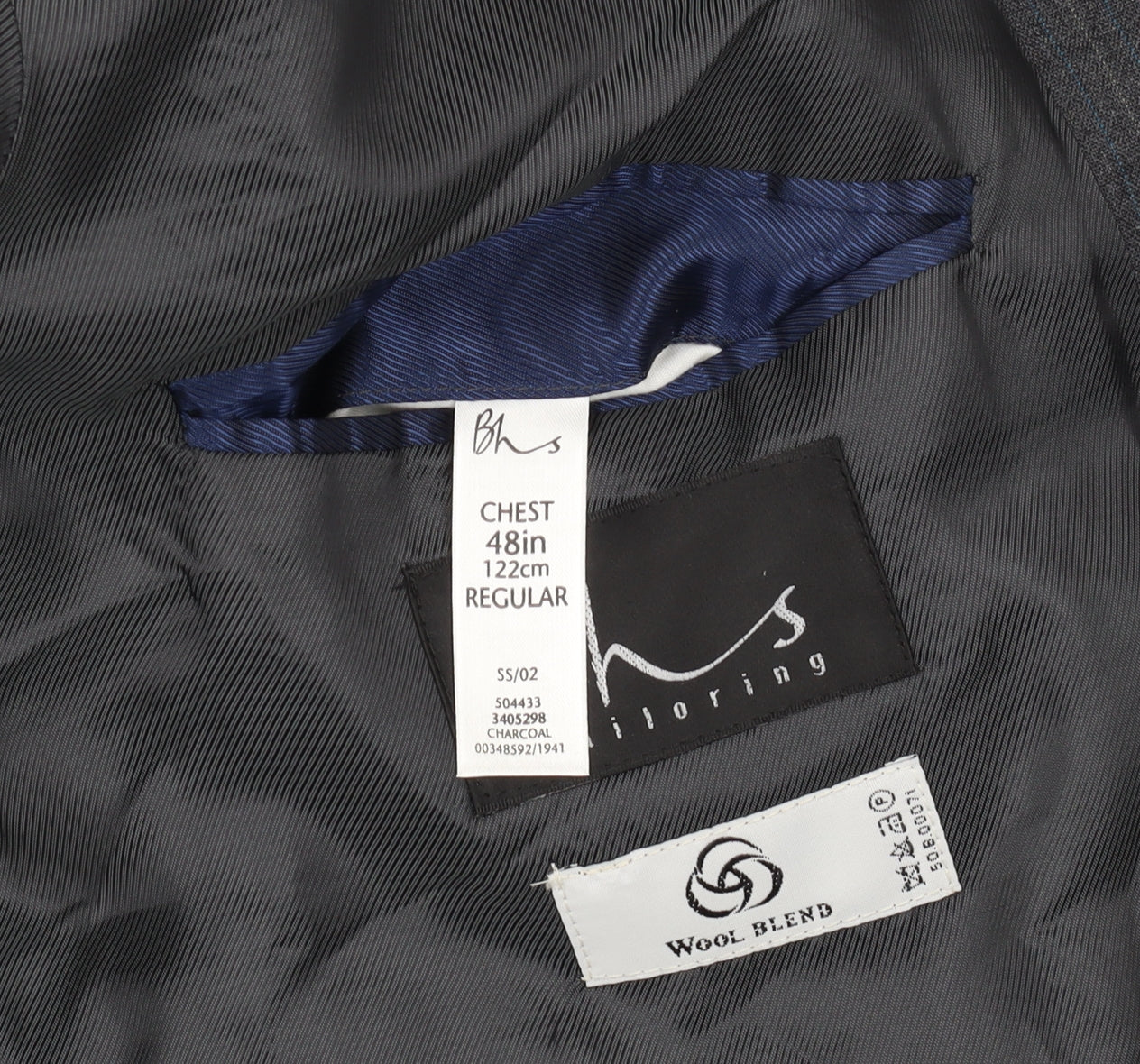 Mens UK Size 48 BHS Regular Grey Suit Jacket