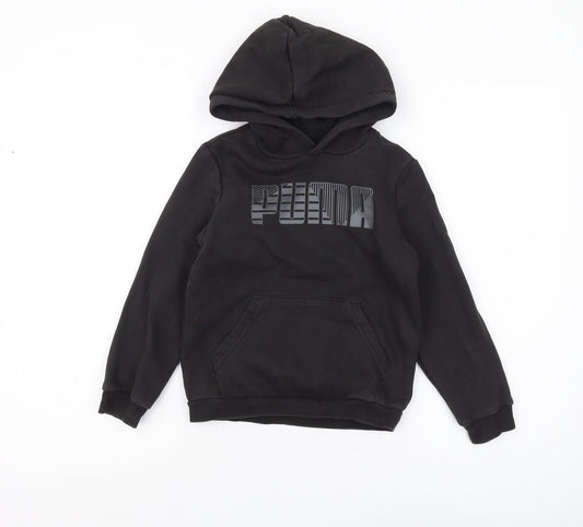 Puma Boys Black Pullover Hoodie 7-8 Years