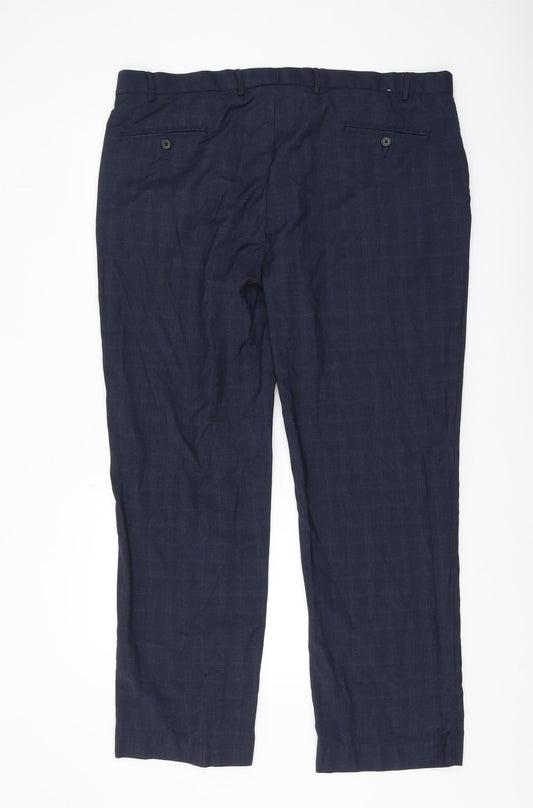Burton Menswear London Blue Check Dress Pants 42R
