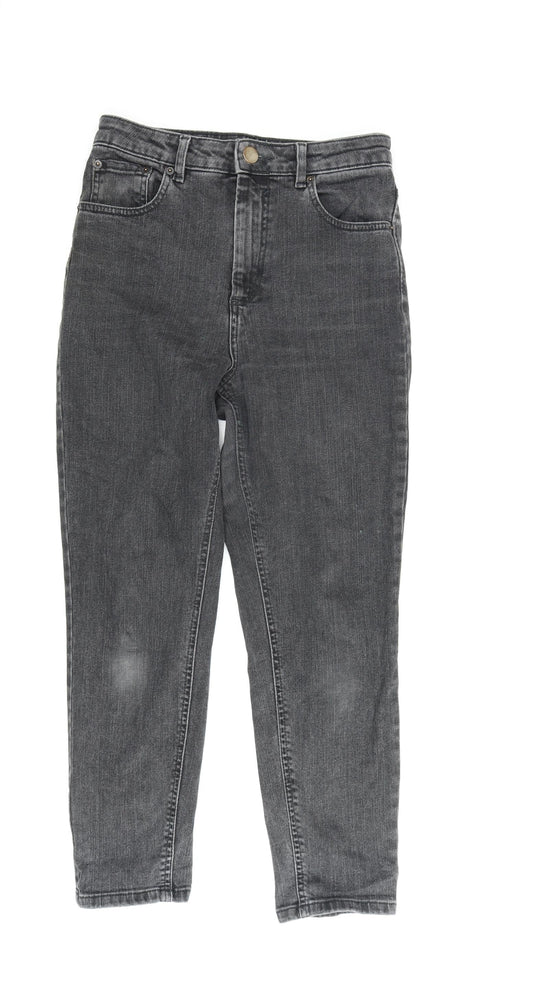 Mens UK Size S ASOS Regular Fit Cropped Grey Jeans