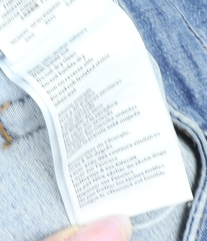 Topshop Women's Blue Skinny Jeans, Size 28, Distressed