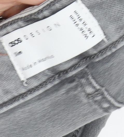 ASOS DESIGN Men's Grey Slim Jeans Size 36