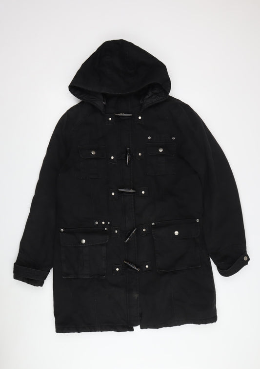 Womens UK Size 14 Dorothy Perkins Black Parka Coat