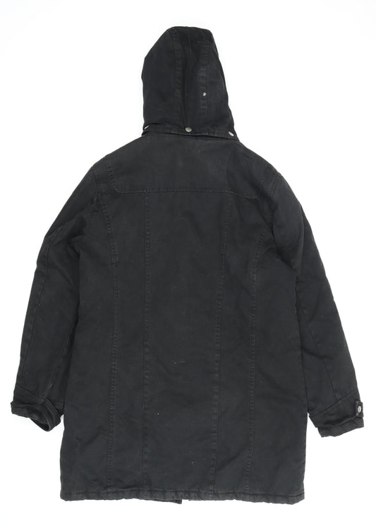 Womens UK Size 14 Dorothy Perkins Black Parka Coat