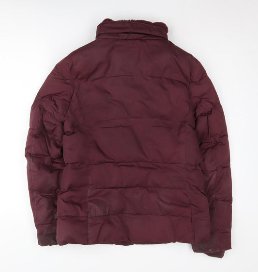 Womens UK Size 8 Marks and Spencer Red Puffer Jacket