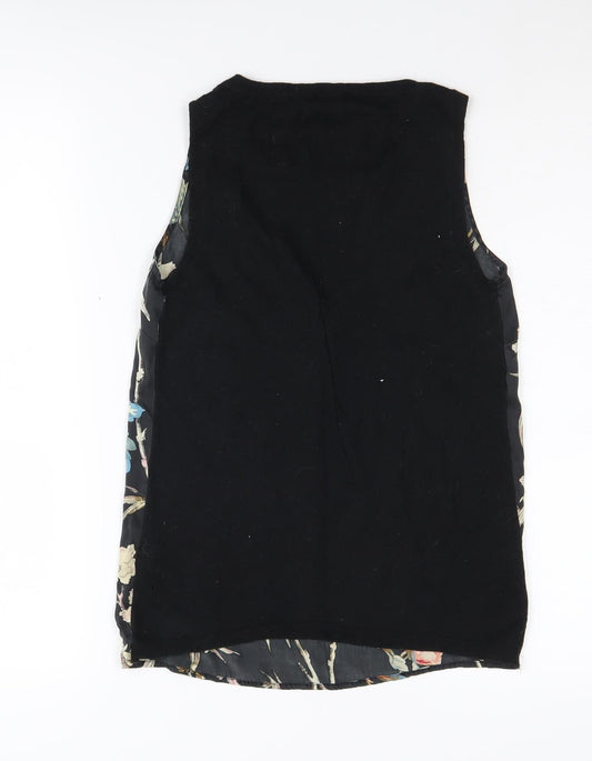 Womens UK Size 8 Monsoon Black Basic Tank