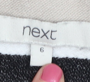 Womens UK Size 6 NEXT Beige Basic Button-Up