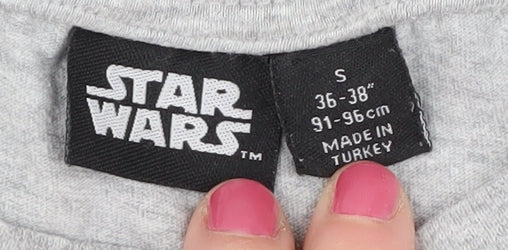 Star Wars Grey Men's T-Shirt, Size S, R2D2 Graphic