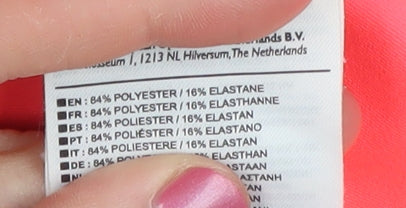 Nike Women's Pink Athletic V-Neck T-Shirt Size L