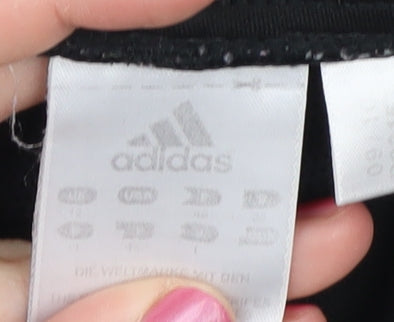 Adidas Unisex Kids Black Cropped Leggings M