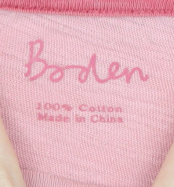 Boden Women's Pink T-Shirt, Size 22, Plus Size, Relaxed Fit