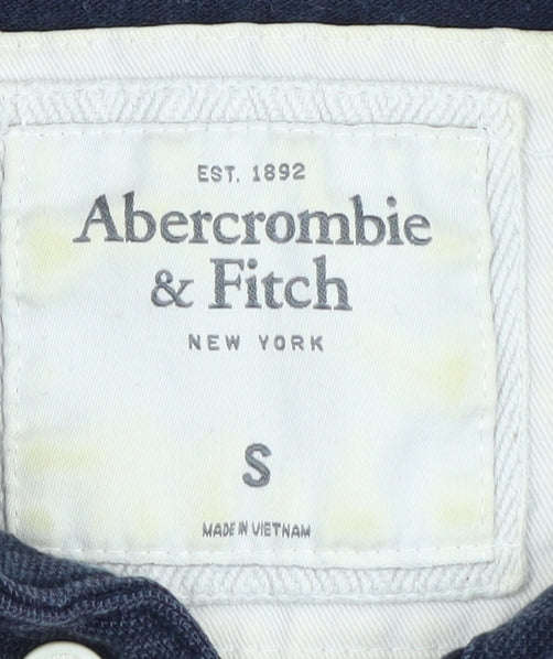 Abercrombie & Fitch Men's Blue Small Polo Shirt