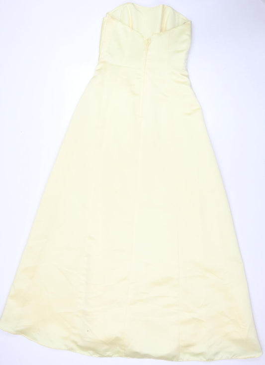 Alfred Angelo Gold Strapless Long Dress, Size 12 Women
