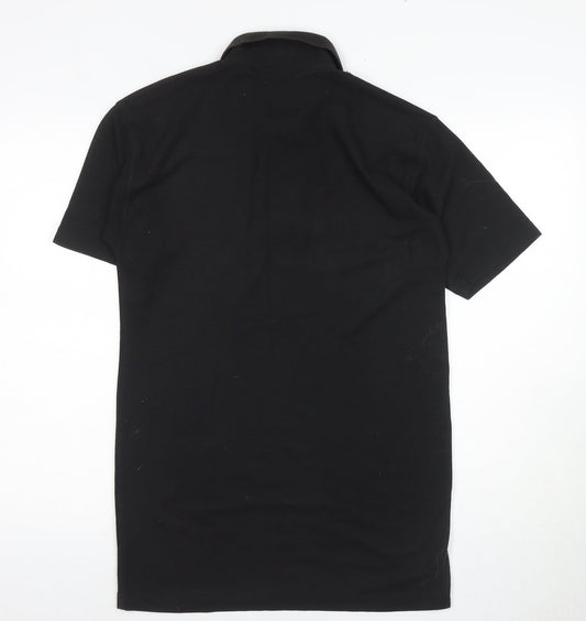 Pegasus Men's Black Polo Shirt M Solid Casual