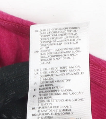 Brand and care label for Adidas Women's Pink Tank Top, size S