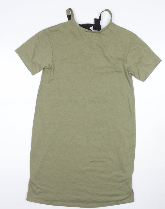 New Look Women's Green T-Shirt Dress, Size 8, Casual Elegance