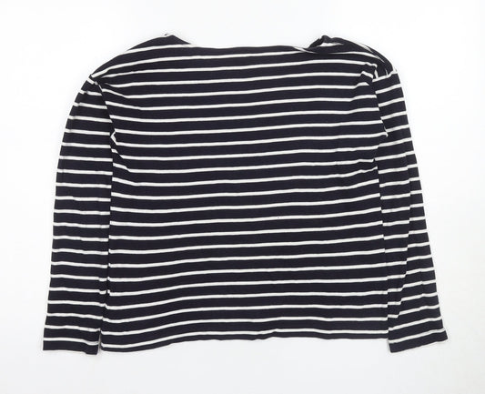 Womens UK Size 12 H&M Black Basic T-Shirt