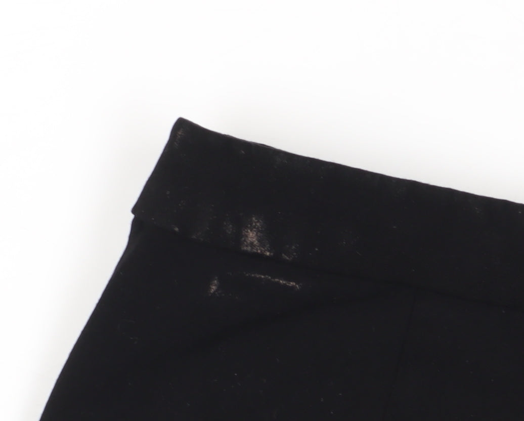 Womens UK Size 6 MNG Regular Fit Straight Black Trousers