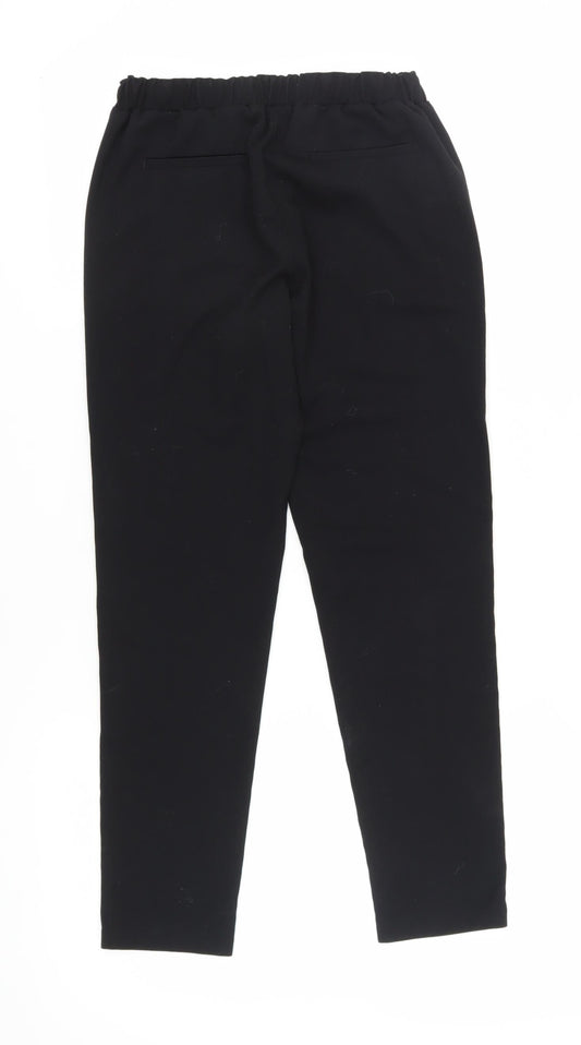 Womens UK Size 6 Sisley Regular Fit Straight Black Trousers