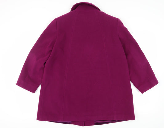 Eastex Women's Purple Wool Blend Overcoat Size 16